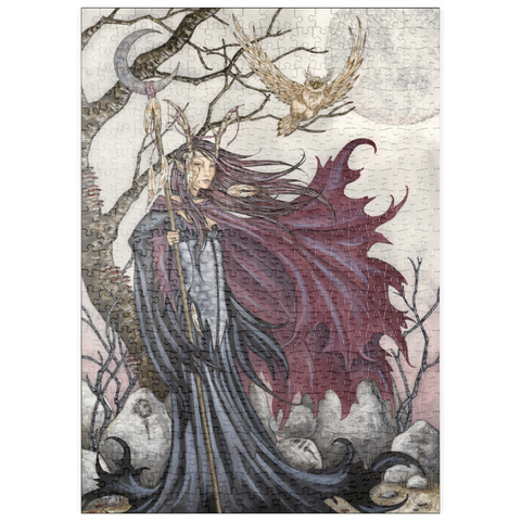 Darstellung des Puzzle Motivs Dunkler Elf im Gothic-Stil – Amy Brown puzzleplate Dark Elf Gothic – Amy Brown 500 Puzzle