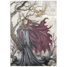 Darstellung des Puzzle Motivs Dunkler Elf im Gothic-Stil – Amy Brown - Puzzleteile: 500