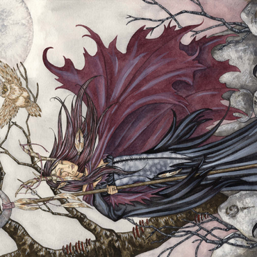 Darstellung des Puzzle Motivs Dark Elf Gothic – Amy Brown 500 Puzzle 3D Modell