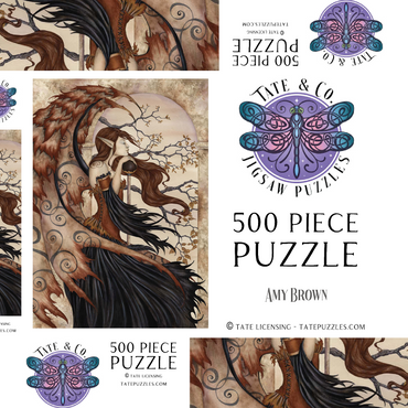 Darstellung des Puzzle Motivs Contemplating Secrets Fairy - Amy Brown 500 Puzzle Schachtel 3D Modell