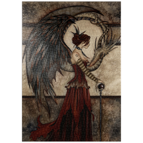 Darstellung des Puzzle Motivs Hof der Drachenfee – Amy Brown - Puzzleteile: 1000