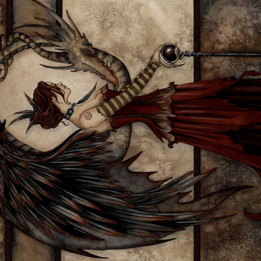 Darstellung des Puzzle Motivs Court Of The Dragon Fairy – Amy Brown 1000 Puzzle 3D Modell