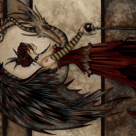 Darstellung des Puzzle Motivs Hof der Drachenfee – Amy Brown Court Of The Dragon Fairy – Amy Brown 1000 Puzzle 3D Modell