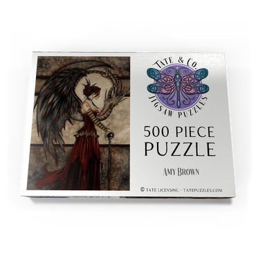 Darstellung des Puzzle Motivs Court Of The Dragon Fairy – Amy Brown 500 Puzzle Schachtel Ansicht3