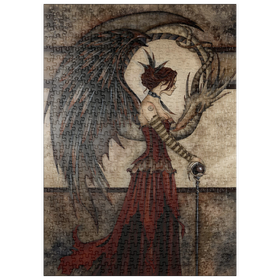 Darstellung des Puzzle Motivs Hof der Drachenfee – Amy Brown - Puzzleteile: 500