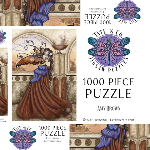Darstellung des Puzzle Motivs Feen-Segen der Morgendämmerung – Amy Brown Dawn Blessing Fairy – Amy Brown 1000 Puzzle Schachtel 3D Modell