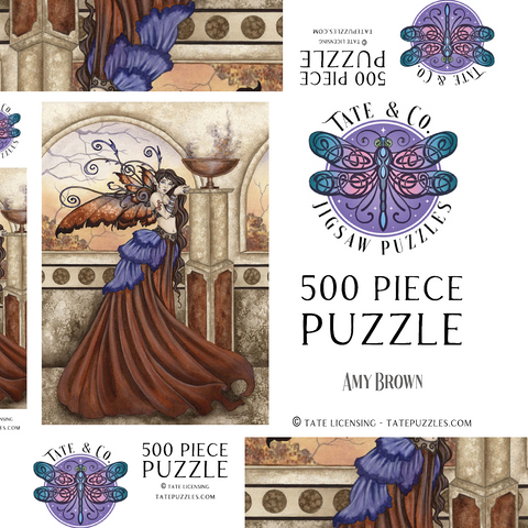 Darstellung des Puzzle Motivs Feen-Segen der Morgendämmerung – Amy Brown Dawn Blessing Fairy – Amy Brown 500 Puzzle Schachtel 3D Modell