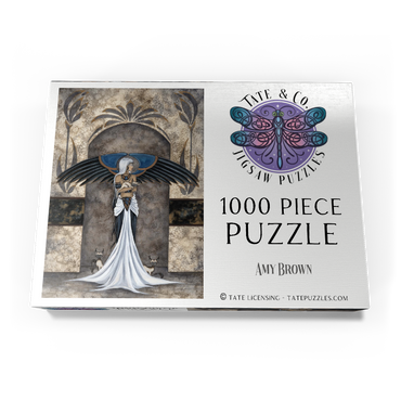 Darstellung des Puzzle Motivs Keeper Of Cats Fairy – Amy Brown 1000 Puzzle Schachtel Ansicht3