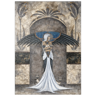 Darstellung des Puzzle Motivs puzzleplate Keeper Of Cats Fairy – Amy Brown 500 Puzzle