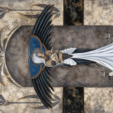 Darstellung des Puzzle Motivs Keeper Of Cats Fairy – Amy Brown 500 Puzzle 3D Modell