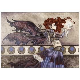 Darstellung des Puzzle Motivs Eine einzigartige Wunschfee – Amy Brown - Puzzleteile: 1000