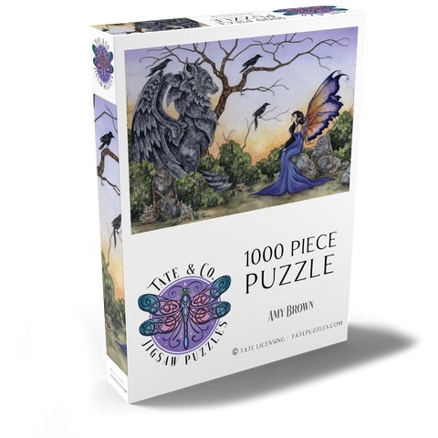 Darstellung des Puzzle Motivs Die Steinwächterfee – Amy Brown The Stone Guardian Fairy – Amy Brown 1000 Puzzle Schachtel Ansicht2