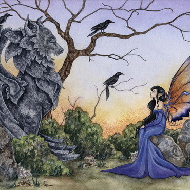 Darstellung des Puzzle Motivs The Stone Guardian Fairy – Amy Brown 1000 Puzzle 3D Modell