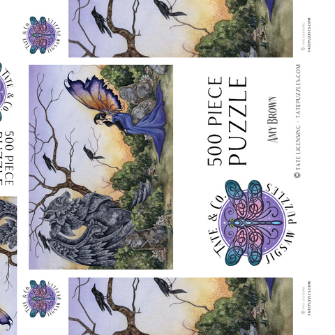 Darstellung des Puzzle Motivs Die Steinwächterfee – Amy Brown The Stone Guardian Fairy – Amy Brown 500 Puzzle Schachtel 3D Modell