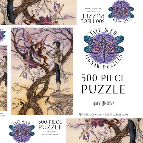 Darstellung des Puzzle Motivs Verlockungen der Romantik – Amy Brown Temptations Romance – Amy Brown 500 Puzzle Schachtel 3D Modell