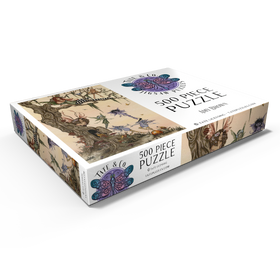 Alternative Darstellung des Puzzle-Motivs Die Einweihungsparty der Siebenschläfer-Feen – Amy Brown – Puzzleteile: 500