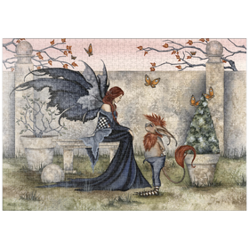 Darstellung des Puzzle-Motivs Gossip Fairy – Amy Brown – Puzzleteile: 1000
