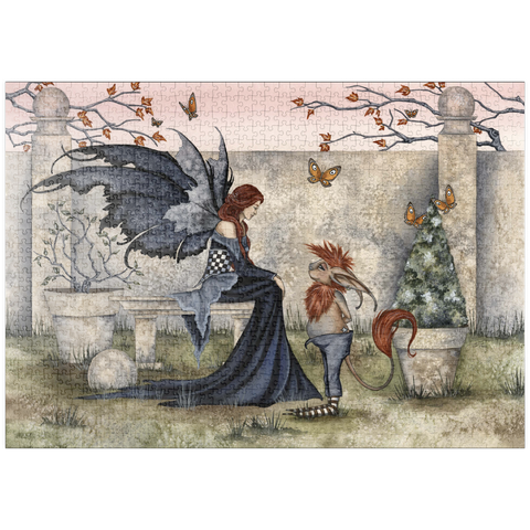 Darstellung des Puzzle Motivs Gossip Fairy – Amy Brown puzzleplate Gossip Fairy – Amy Brown 1000 Puzzle