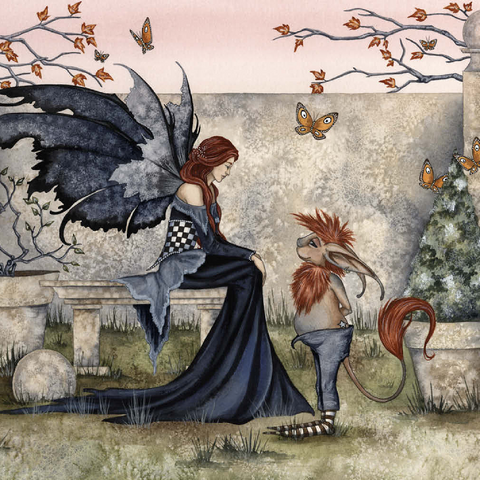 Darstellung des Puzzle Motivs Gossip Fairy – Amy Brown Gossip Fairy – Amy Brown 500 Puzzle 3D Modell