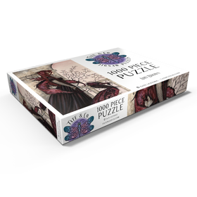 Darstellung des Puzzle Motivs Eine Fee und ihr Haustierdrache – Amy Brown - Puzzleteile: 1000