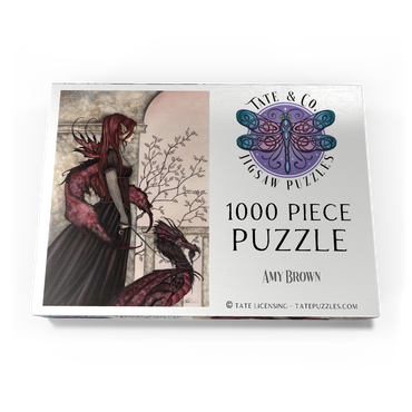 Darstellung des Puzzle Motivs A Faery And Her Pet Dragon – Amy Brown 1000 Puzzle Schachtel Ansicht3