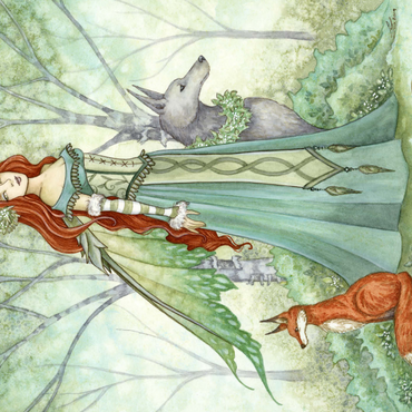 Darstellung des Puzzle Motivs Woodland Guardians Fairy – Amy Brown 1000 Puzzle 3D Modell