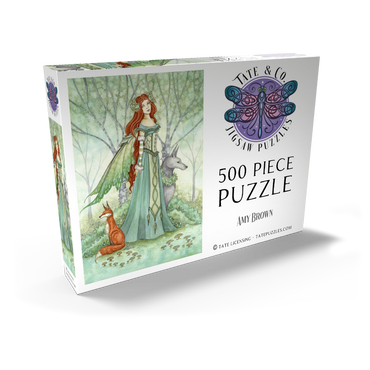 Darstellung des Puzzle Motivs Woodland Guardians Fairy – Amy Brown 500 Puzzle Schachtel Ansicht2