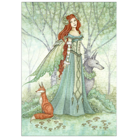 Darstellung des Puzzle Motivs Woodland Guardians Fairy – Amy Brown - Puzzleteile: 500