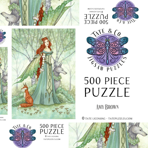 Darstellung des Puzzle Motivs Woodland Guardians Fairy – Amy Brown Woodland Guardians Fairy – Amy Brown 500 Puzzle Schachtel 3D Modell