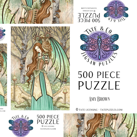 Darstellung des Puzzle Motivs Garden of wisdom Fairy - Amy Brown Garden of wisdom Fairy - Amy Brown 500 Puzzle Schachtel 3D Modell