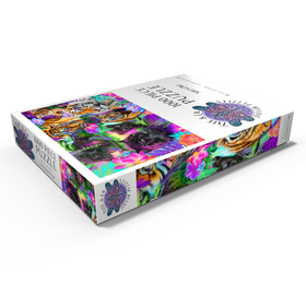 Darstellung des Puzzle Motivs Magische Neon-Großkatzen - Sheena Pike - Puzzleteile: 1000