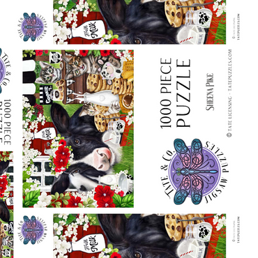 Darstellung des Puzzle Motivs Cookies and Milk Cow and Kitties - Sheena Pike 1000 Puzzle Schachtel 3D Modell