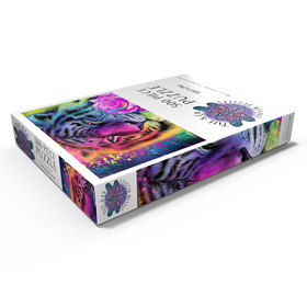 Darstellung des Puzzle Motivs Neon-Regenbogentiger - Sheena Pike - Puzzleteile: 500