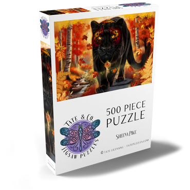 Darstellung des Puzzle Motivs Autumn Guardian Panther - Sheena Pike 500 Puzzle Schachtel Ansicht2