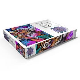 Alternative Darstellung des Puzzle-Motivs Lotus-Traum-Tiger - Sheena Pike – Puzzleteile: 1000