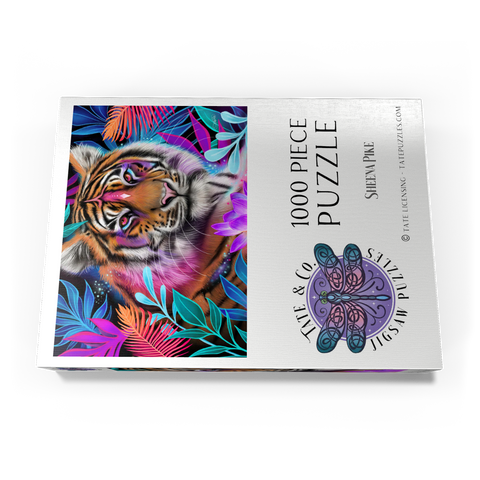Darstellung des Puzzle Motivs Lotus-Traum-Tiger - Sheena Pike Lotus Dream Tiger - Sheena Pike 1000 Puzzle Schachtel Ansicht3