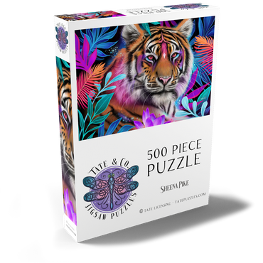 Darstellung des Puzzle Motivs Lotus Dream Tiger - Sheena Pike 500 Puzzle Schachtel Ansicht2