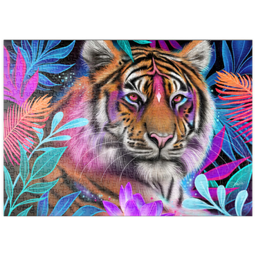 Darstellung des Puzzle Motivs puzzleplate Lotus Dream Tiger - Sheena Pike 500 Puzzle
