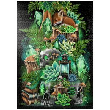 Darstellung des Puzzle Motivs puzzleplate Jade Hollow Baby Fox - Sheena Pike 1000 Puzzle