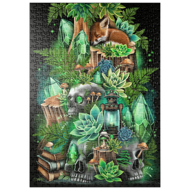 Darstellung des Puzzle Motivs puzzleplate Jade Hollow Baby Fox - Sheena Pike 500 Puzzle