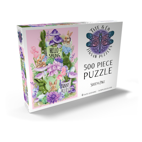 Darstellung des Puzzle Motivs Frühlingshase-Ostereierjagd - Sheena Pike Spring Bunny Bounty Easter - Sheena Pike 500 Puzzle Schachtel Ansicht2