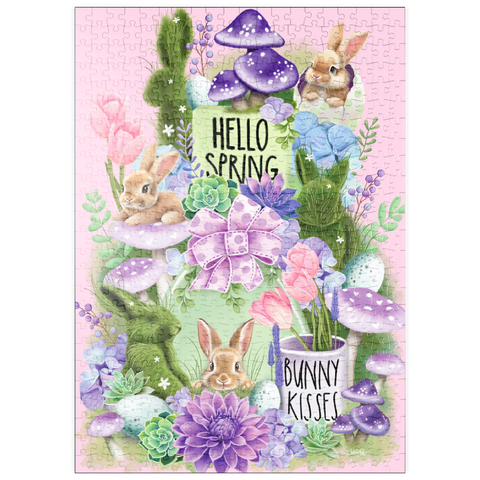 Darstellung des Puzzle Motivs Frühlingshase-Ostereierjagd - Sheena Pike puzzleplate Spring Bunny Bounty Easter - Sheena Pike 500 Puzzle