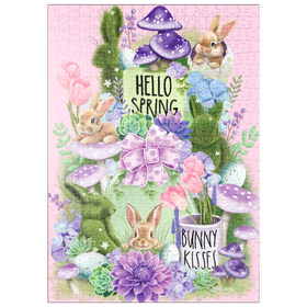 Darstellung des Puzzle Motivs Frühlingshase-Ostereierjagd - Sheena Pike - Puzzleteile: 500