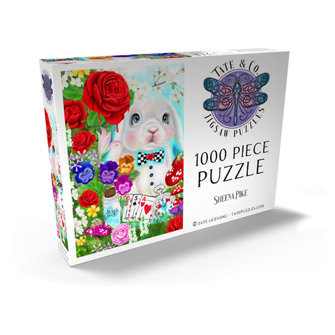 Darstellung des Puzzle Motivs Das weiße Kaninchen - Sheena Pike The White Rabbit - Sheena Pike 1000 Puzzle Schachtel Ansicht2