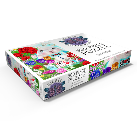 Darstellung des Puzzle Motivs Das weiße Kaninchen - Sheena Pike The White Rabbit - Sheena Pike 500 Puzzle Schachtel Ansicht1