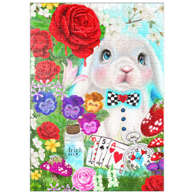 Darstellung des Puzzle-Motivs Das weiße Kaninchen - Sheena Pike – Puzzleteile: 500