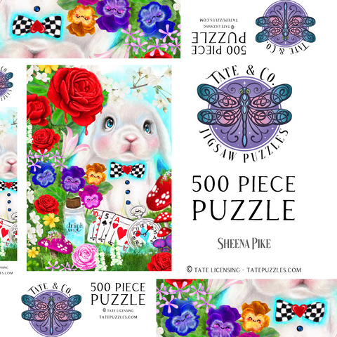 Darstellung des Puzzle Motivs Das weiße Kaninchen - Sheena Pike The White Rabbit - Sheena Pike 500 Puzzle Schachtel 3D Modell