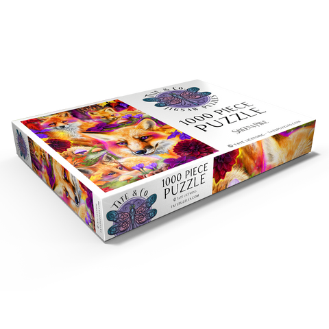 Darstellung des Puzzle Motivs Tagtraum Rotfuchs im Wald - Sheena Pike DayDream Red Fox in Forest - Sheena Pike 1000 Puzzle Schachtel Ansicht1
