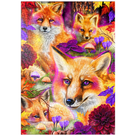 Darstellung des Puzzle-Motivs Tagtraum Rotfuchs im Wald - Sheena Pike – Puzzleteile: 1000