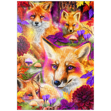 Darstellung des Puzzle Motivs puzzleplate DayDream Red Fox in Forest - Sheena Pike 1000 Puzzle